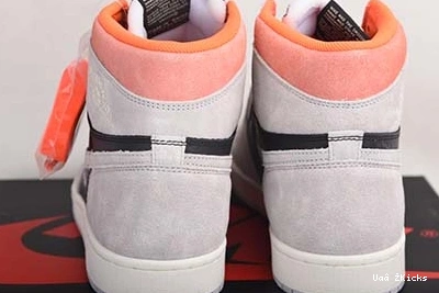 High Air - 555088-018 'Grey 1 - Jordan Crimson' Retro OG Jordan HighQuality 342 Air 1018